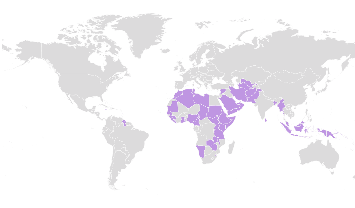 Carte du monde de la dépénalistation de l'homosexualité
